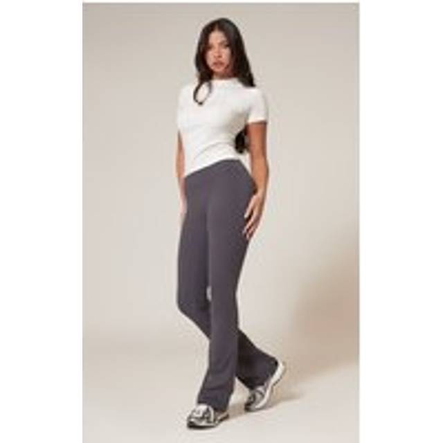 Charcoal Sculpt Straight Leg Yoga Pants, Grey - 16