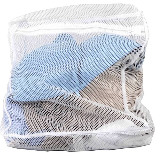 Laundry Bag For Washing Machine  (White)  By Home Basics | Lingerie Mesh Laundry Bag With Zipper | Washer Bags For Laundry and Travel
