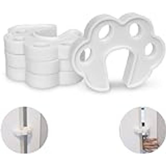 "Door Finger Guards, 4 pcs, White, Silicone, for Kids and Pets, for Doors Between 1.1-1.7"", Prevent Finger Pinch Injuries, Door Finger Pinch Guard,"