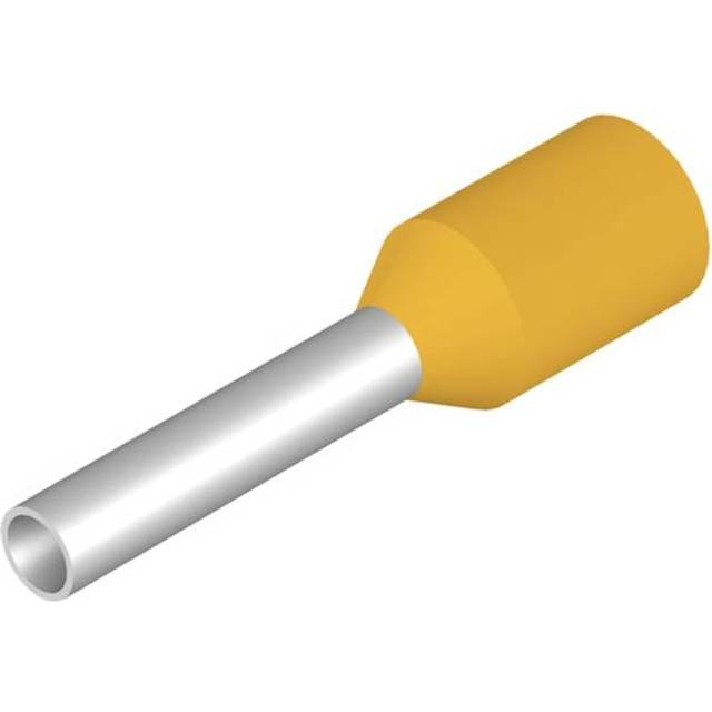 Ändhylsa 1 mm² 8 mm Gul, Påse/ 100st