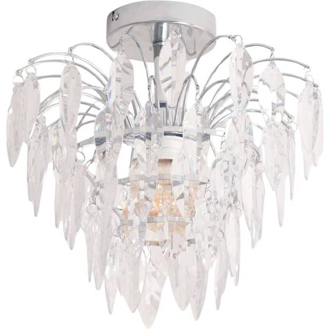 ValueLights Emma Acrylic Jewel Droplet Pendant Ceiling Light and Bulb