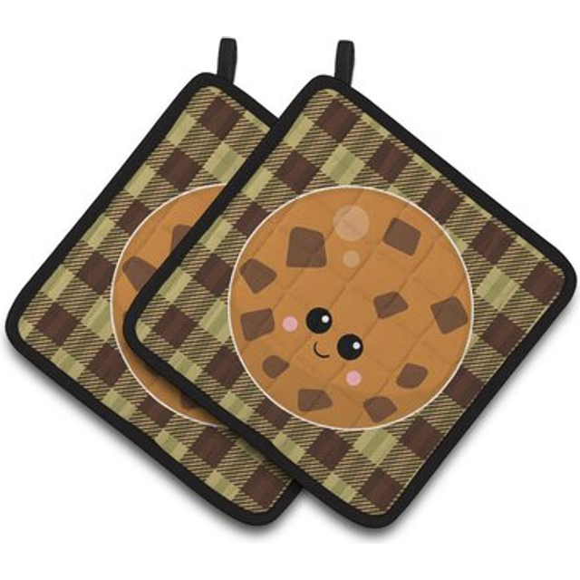 Caroline's Treasures BB7046PTHD Cookie Face Pair of Pot Holders  7.5 x 7.5  Multicolor