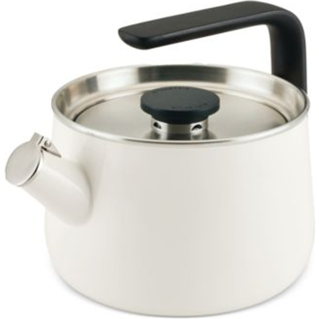 Enamel-on-Steel Teakettle - Porcelain White