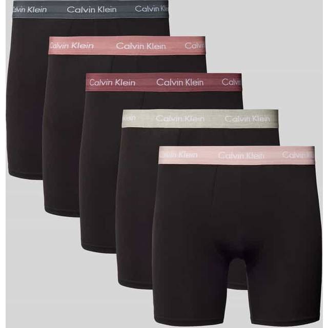 5 Pack Classic Boxer Briefs - Black (Dark Grey/Red/Light Grey/Burgundy/Pink) - S