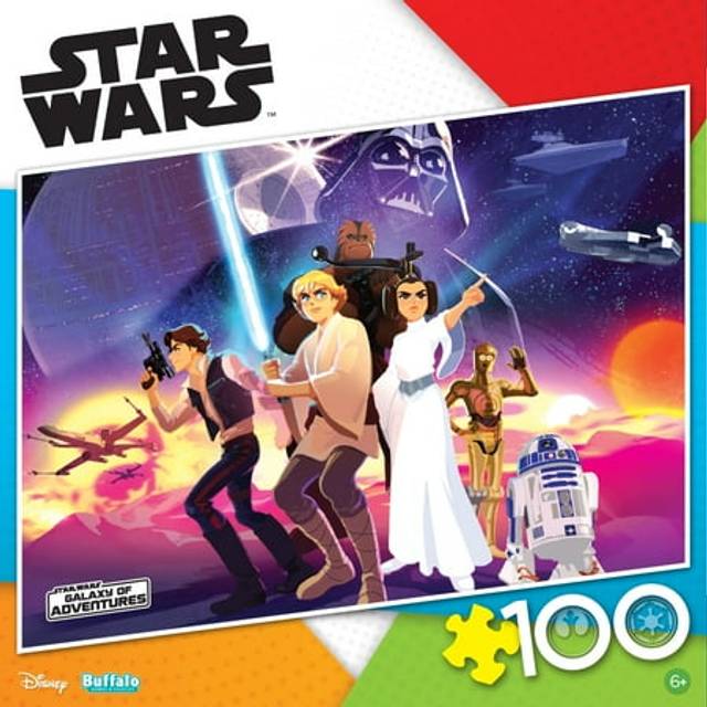 Buffalo Games - Star Wars - Rebel Heroes - 100 Piece Jigsaw Puzzle for Families -Challenging Puzzle Perfect for Game Nights - Finished Size is 15.00 x