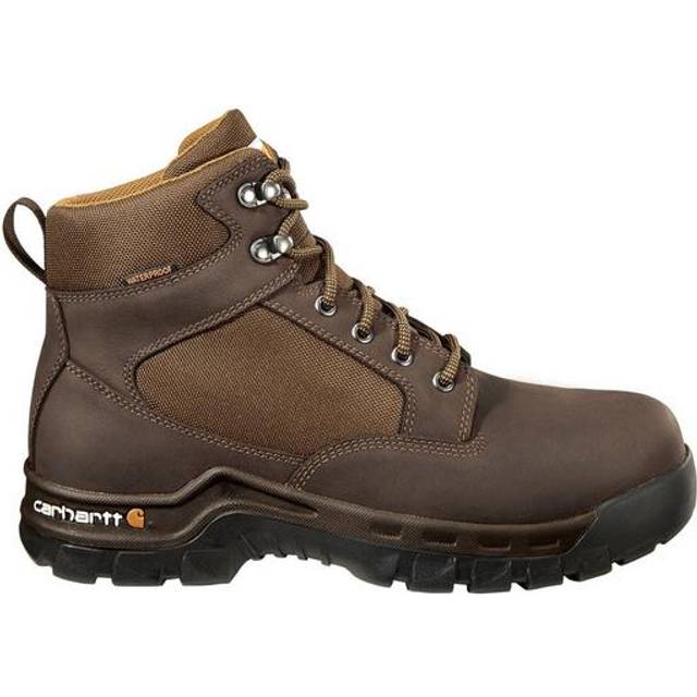 "Carhartt Men's Rugged Flex WP 6"""""""" Steel Toe Work Boot  Chocolate Brown Oil Tanned - 12 W"