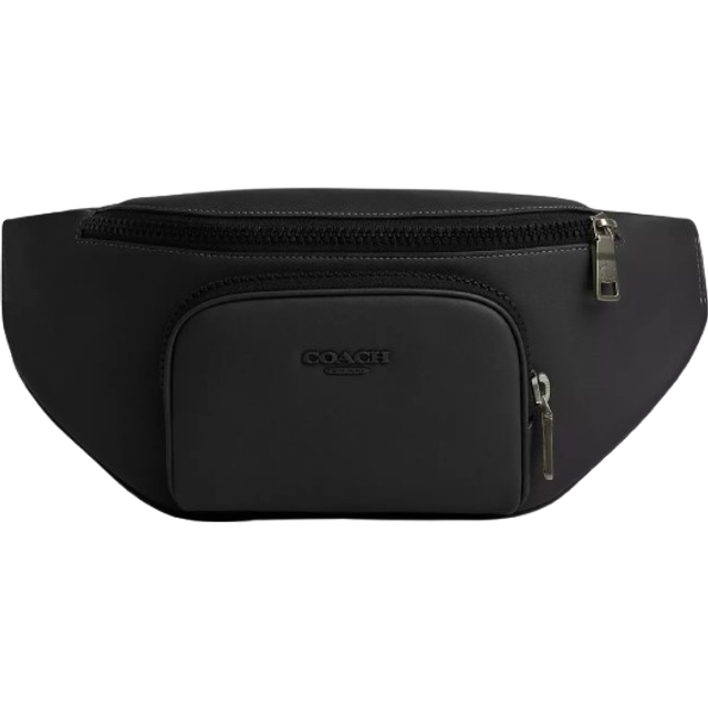 Coach Mens Racer Belt Bag in Smooth Leather - Black - One Size
