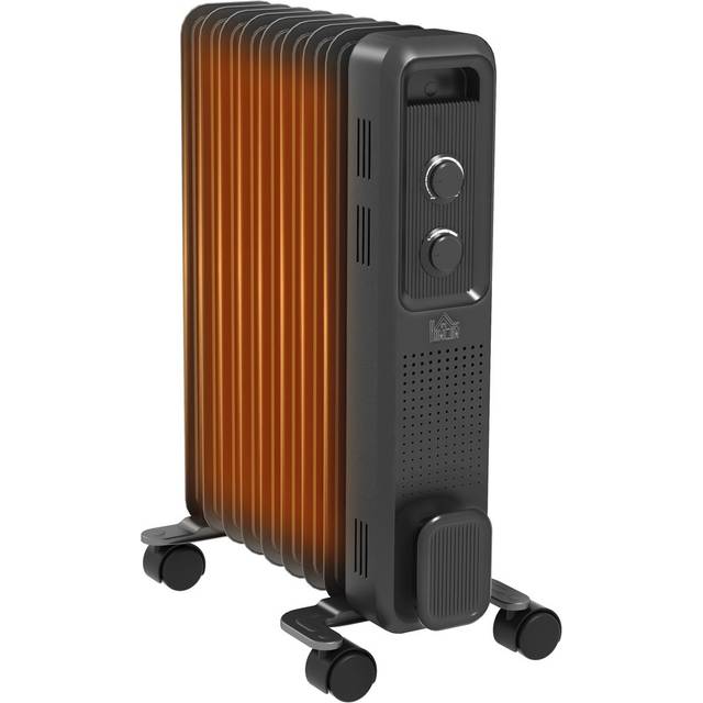 Demi Electric Radiant Radiator Heater with Adjustable Thermostat - Grey (60&#34; H x 43&#34; W x 24&#34; D)