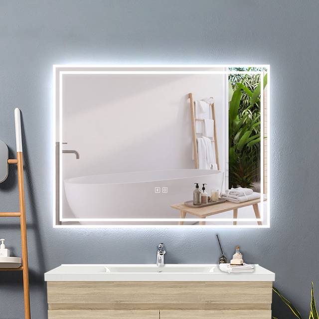 Aleander Lighted Wall Bathroom / Vanity Mirror - White (60cm x 80cm)
