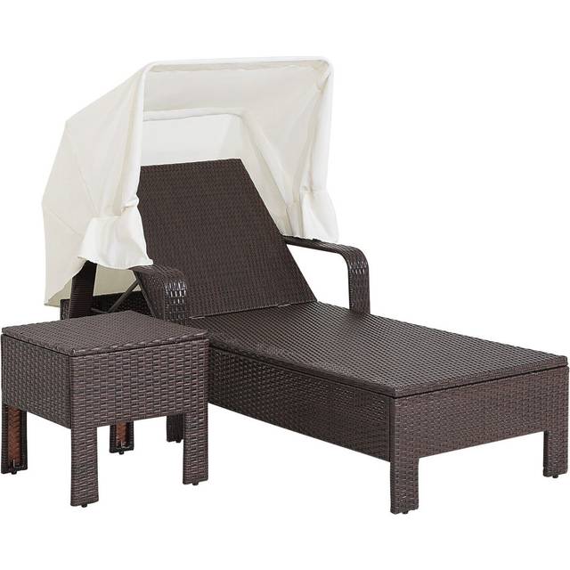 Brayden Studio Caryle 197cm Long Reclining Single Chaise with Cushions Brown 37cm H X 84cm W X 197cm L