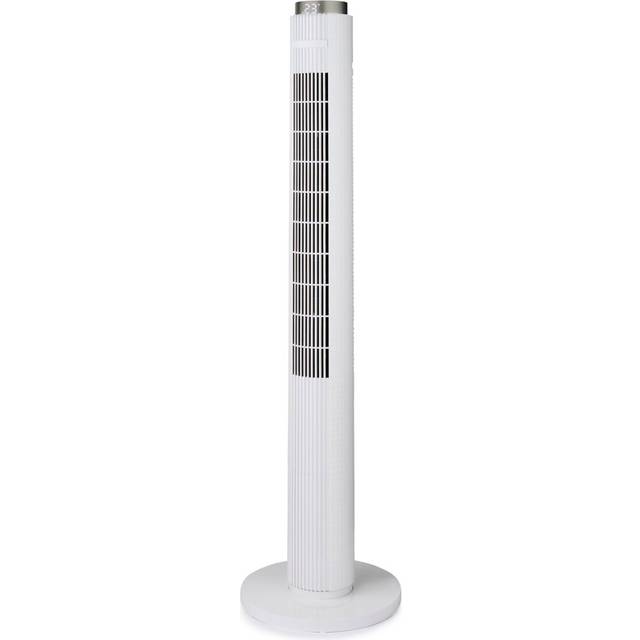GEEPAS 46&#34; Tower Fan with Remote Control 12H Timer 45W - White (46cm H X 18.5cm W X 15.5cm D)