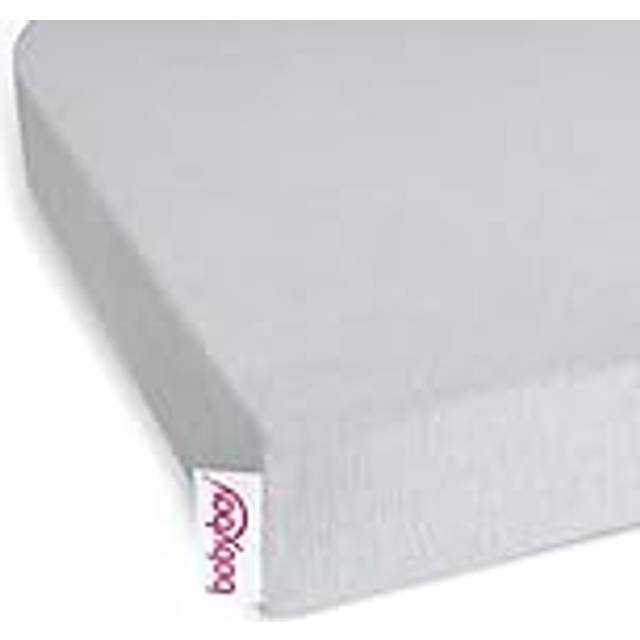 Babybay - Jersey Cover Deluxe for Cot Conversion Mattress Original, Maxi & Boxspring - Sängkläder för barn - Soft Grey w/Membrane - L140 x W89 x H10 cm