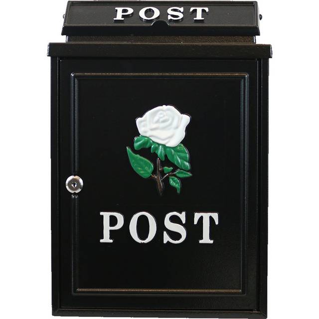 Shreyas Aluminium Wall Mounted Post Box - Black