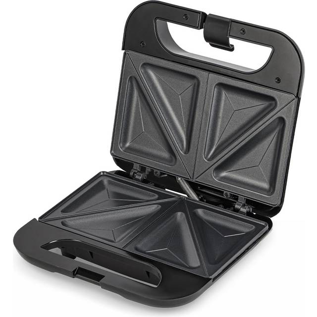 GEEPAS 2 Slice Sandwich Toaster, Automatic Temperature Control 750W - Black (24cm W X 24cm D)