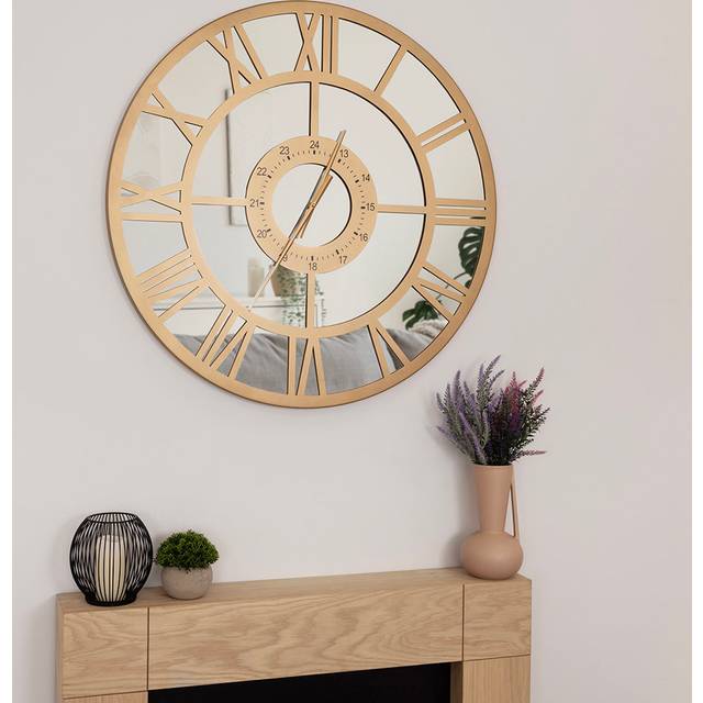 Ajae Metal Wall Clock - Brown (31.5cm W X 31.5cm H X 1.97cm D)