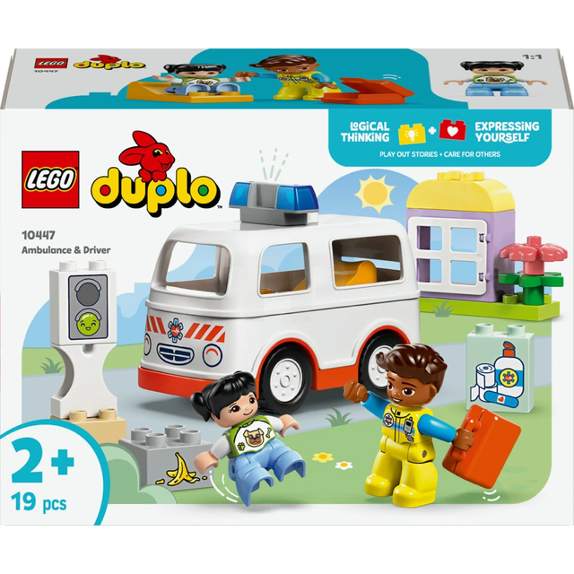 LEGO DUPLO Ambulance & Driver, Toddler Learning Toys 10447