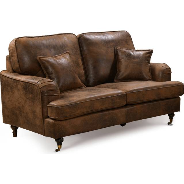 Crystil Upholstered Compact Sofa - Brown (95cm H x 145cm W x 87cm D)