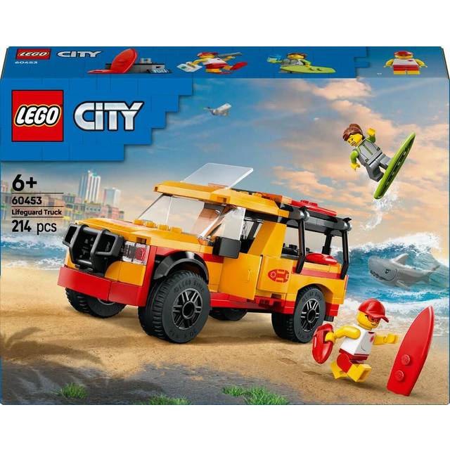 LEGO City Lifeguard Beach Rescue Truck & Shark Toys 60453