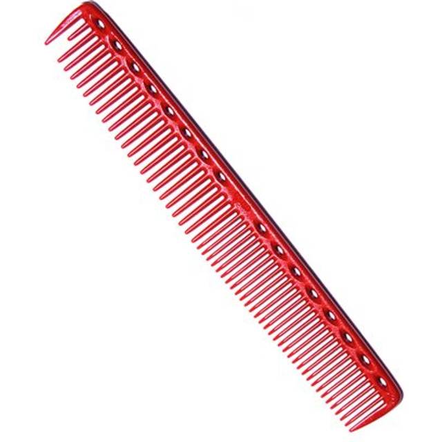 (Red) YS Park 337 Round-Toothed Cutting Comb (190 mm)