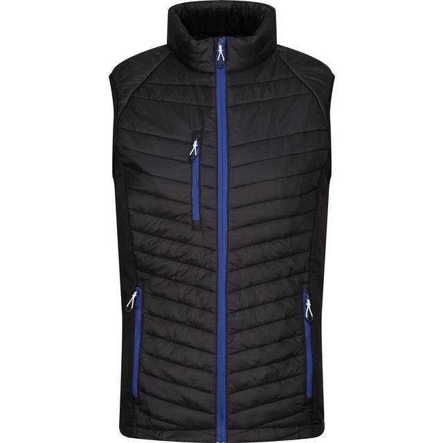 (S, Black/New Royal) Regatta Mens Navigate Quilted Hybrid Gilet