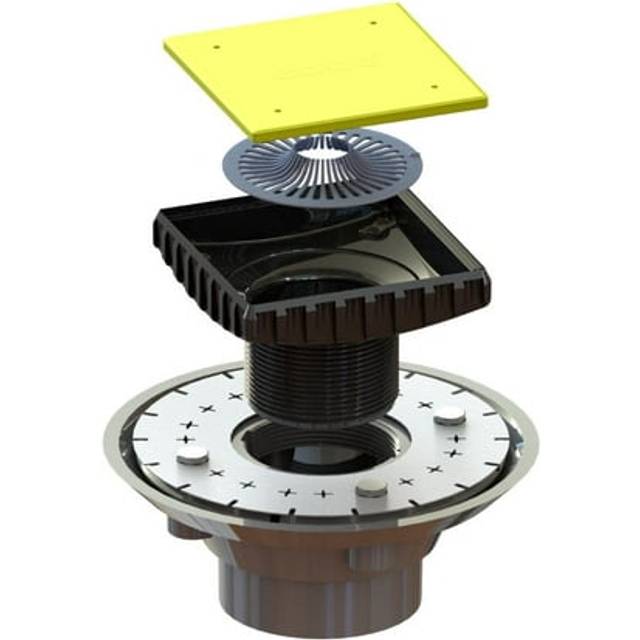 Ebbe E4024 PVC Three Piece Drain Assembly  2-Inch  Black