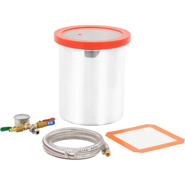 Ludwicka Vacuum Chamber - Clear;Red (27cm H X 24.5cm W X 24.5cm D)