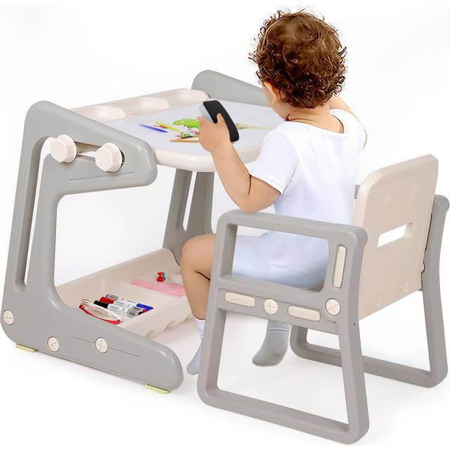 Keighley Children&#39;s 2 Piece Activity Table and Chair Set - White (419.35cm H X 341.93cm L X 48cm D)