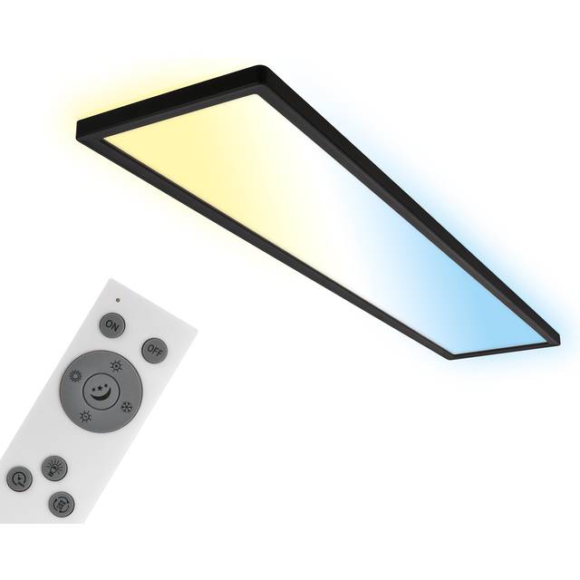 Led Panel 98cm Ceiling Light Flat Dimmable Remote Control Living Room