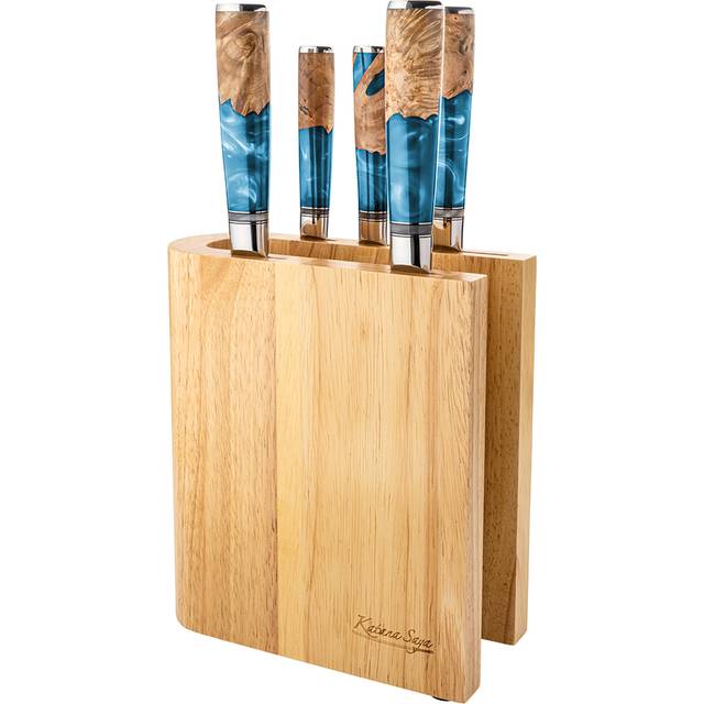 Katana Elements 6 Piece Knife Block Set Ocean Blue