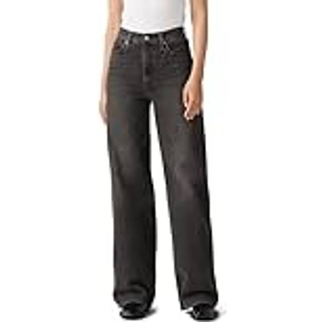 Levi's for woman. A6081-0011 Ribcage Wide Leg Jeans black (24/32), Casual, Cotton, Denim