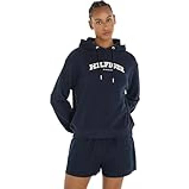 Tommy Hilfiger, Hoodies, female, Blue, 2XS, Stylish Coats Collection