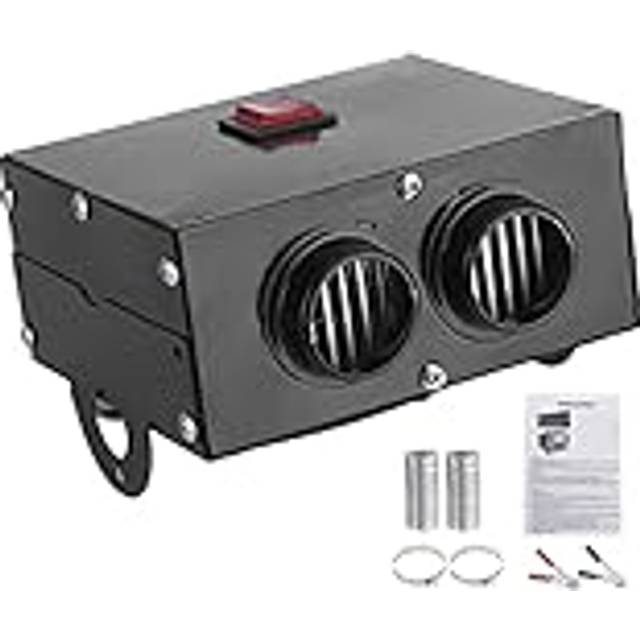 Värmare 12V 300W, bilfläkt värmare 12V 300W/600W avfuktare tilläggsvärmare, bildefroster avdimmare, 12V 400W-600W värmare 2 håls vinter snabbvärmande vindruta frostborttagning, lågt ljud