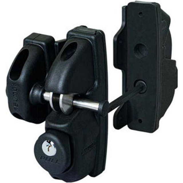 Lockey USA LockeyUSA Sumo SGL-DS Double Sided Gravity Gate Latch  Blac