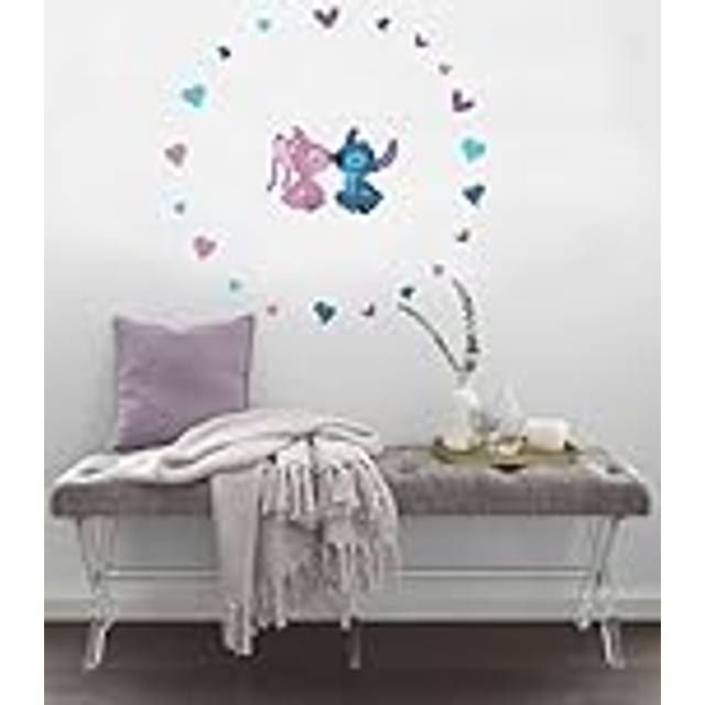 Komar Disney Stitch And Angel Cutie Self-Adhesive Vinyl Foil Wall Stickers Pack Of 22 - One Size