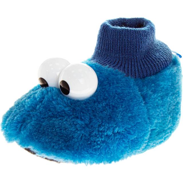 Sesame Street Slipper Puppet House Shoes - Cookie Monster Slipper Kids Boys Girls Warm Plush Sandals - Blue 3D CookieMonster (size 7-8 Toddler)
