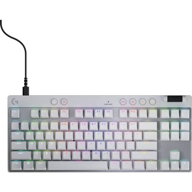 Logitech G Pro X TKL RAPID -trådad gamingtangentbord, vit