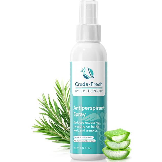 CREDA-FRESH Foot Spray for Sweaty Feet - Foot Antiperspirant & Foot Odor Spray for Excessive Sweating - Armpits hands and Feet Spray for Odor and Swea