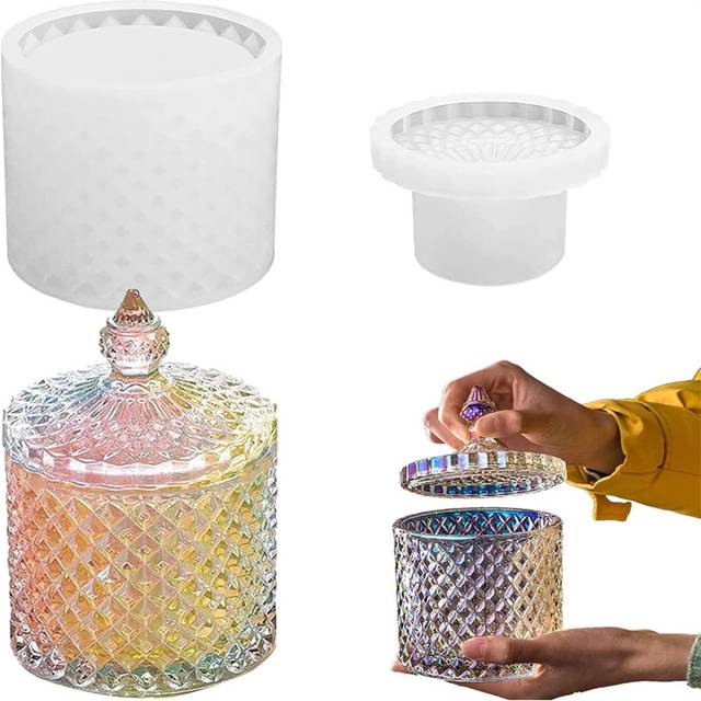 TEMU 1set Large Resin Box Molds With Lids Diy Jewelry Making Hand Craft