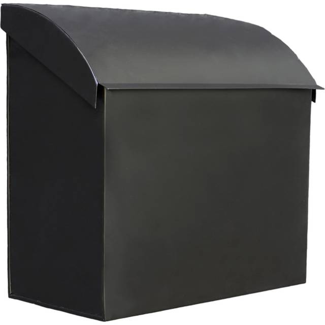 NACH Baxter Extra Large Capacity Mailbox - Extra Large Mailboxes for Outside Wall Mount  Rust Resistant Galvanized Metal Mailbox - Black Mailboxes for