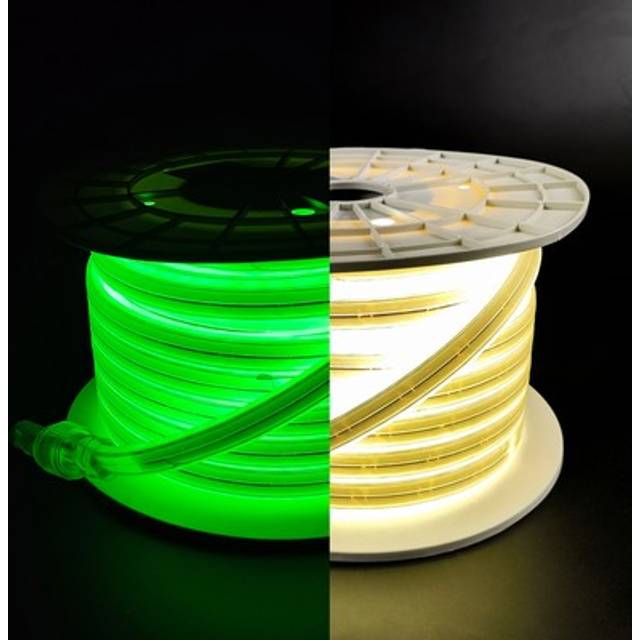 25m Självlysande arbetsljus 230V LED-remsa - IP67, 180 LED/m, 11W/m, 1000 lm/m, 4000K - Kulör : Neutral