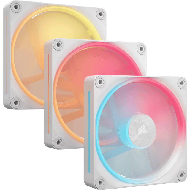CORSAIR iCUE LINK LX120-R RGB 120mm PWM Reverse Fans Starter Kit - White