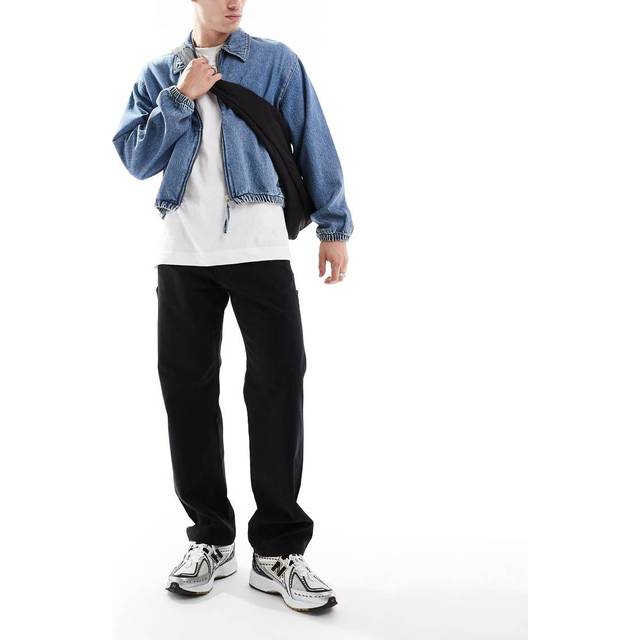 Jack & Jones – Svarta snickarbyxor med vid passform-Svart/a