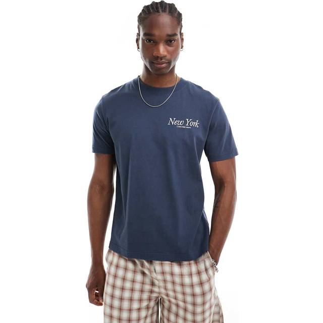 Calvin Klein Jeans – Marinblå t-shirt med New York-tryck