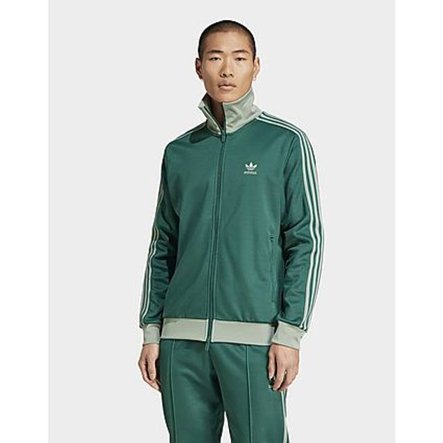 adidas Originals Mens Classic Track Top - Green, Collegiate Green/Silver Green, Size L, Men