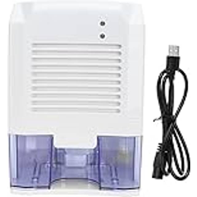Liten Avfuktare, Ultratyst och Energieffektiv Avfuktare, Mini USB-lufttork med Automatiskt Avstängningsskydd Bärbar Torr Avfuktare för Sovrum/Badrum/Kontor/Hem