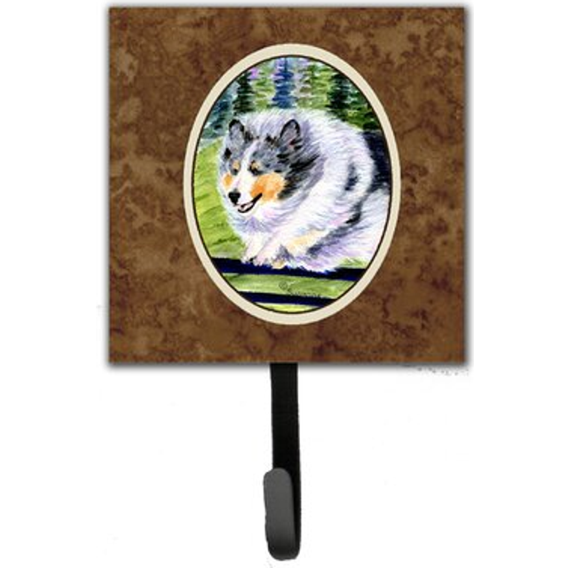 """""Caroline's Treasures SS8305SH4 Sheltie Leash Holder or Key Hook  Small  Multicolor"""""