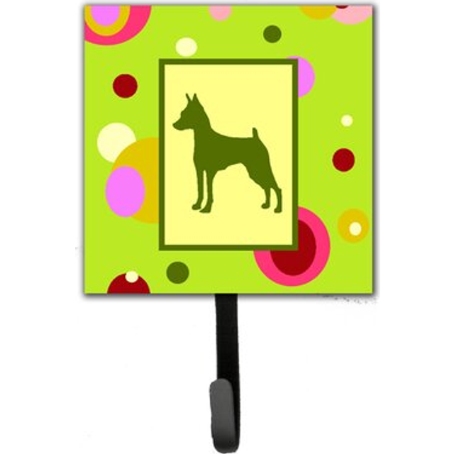"""""Caroline's Treasures CK1104SH4 Min Pin Leash Holder or Key Hook  Small  Multicolor"""""