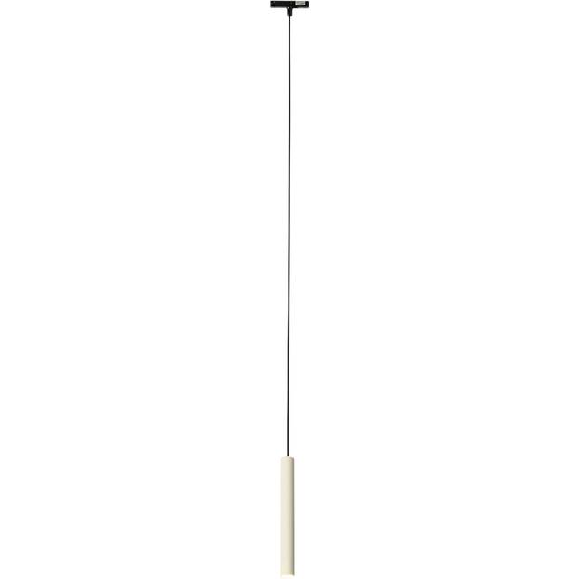 Qazqa - Modern Black and Beige Pendant Light for 1-Phase Track System - Slimline Keno