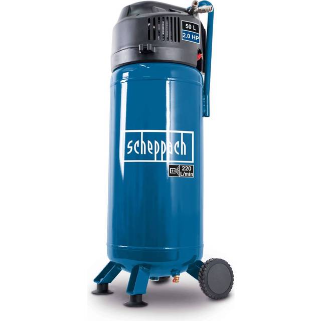 Scheppach - 230V air compressor oil free 50 l vertical tank 10 bar portable HC51V