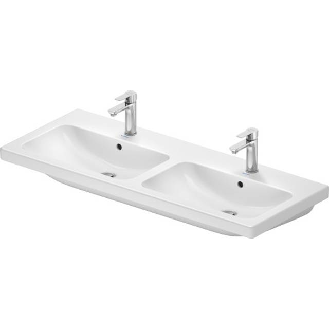 Duravit D-code Double Washbasin 1200 Mm White High Gloss, White